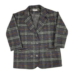 Oversized plaid blazer